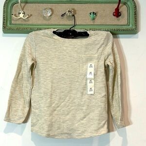 Brand new cat and Jack long sleeve rib knit toddler boy T-shirt new